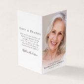 Gedächtniskarte in Love Memorial Visitenkarten (Vorderseite)