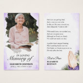 Gedächtniskarte mit floraler Liebe Erinnerungsfeie (Vorne & Hinten)