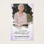 Gedächtniskarte mit floraler Liebe Erinnerungsfeie (Vorderseite)