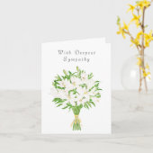 Gedächtniskarte mit weißer Lilie Karte (Gelbe Blume)