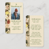 Gedächtniskarte Rose Garten Visitenkarte (Vorne/Hinten)