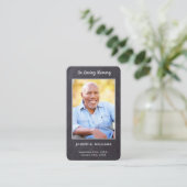 Gedächtniskarte Rustikales Foto Beerdigung Telefonnummerkarte (Stehend Vorderseite)