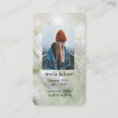 Gedächtniskarte Snowdrops Gartengarten Blume Visitenkarte (Vorderseite)