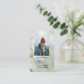 Gedächtniskarte Snowdrops Gartengarten Blume Visitenkarte (Stehend Vorderseite)