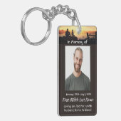 Gedächtniskarte Vater Son Fischen Fischer Schlüsselanhänger (Vorderseite links)