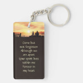 Gedächtniskarte Vater Son Fischen Fischer Schlüsselanhänger (Rückseite)