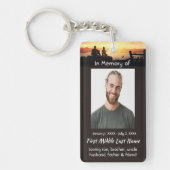 Gedächtniskarte Vater Son Fischen Fischer Schlüsselanhänger (Vorderseite)