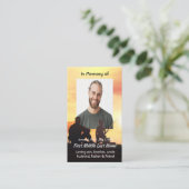 Gedächtniskarte Vater Son Fischen Fischer Visitenkarte (Stehend Vorderseite)