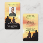 Gedächtniskarte Vater Son Fischen Fischer Visitenkarte (Vorne/Hinten)