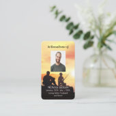 Gedächtniskarte Vater Son Fischen Fischer Visitenkarte (Stehend Vorderseite)