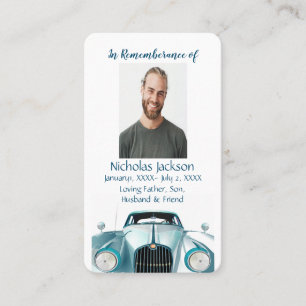 Gedächtniskarte Vintage Car Vehicle Visitenkarte