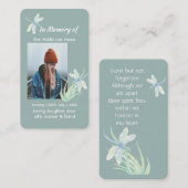 Gedächtniskarte Wasserfarben-Libelle Visitenkarte (Vorne/Hinten)