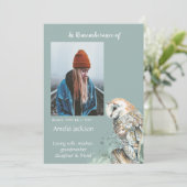 Gedächtniskarte Wasserfarbenauge Einladung (Stehend Vorderseite)