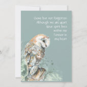 Gedächtniskarte Wasserfarbenauge Einladung (Rückseite)