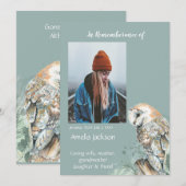 Gedächtniskarte Wasserfarbenauge Einladung (Vorne/Hinten)