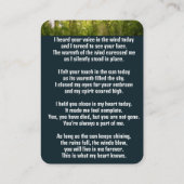 Gedächtniskarten-Vogelbeobachtung Bird Watching Visitenkarte (Rückseite)