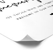 Gedächtniskerze lieben, Gedenktisch Hochzeiten Poster (Ecke)