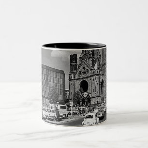 Gedächtniskirche Kaiser Wilhelm alte Berlin Zweifarbige Tasse