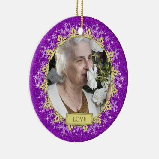 Gedächtniskirche Weihnachten - Schneeflocken - Fot Keramik Ornament (Rechts)