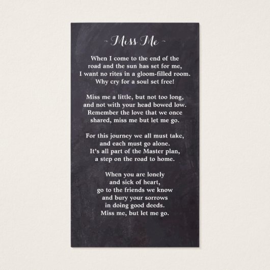 Gedächtniskirchenkarte zur Beerdigung von Sonnenbl (Rückseite)