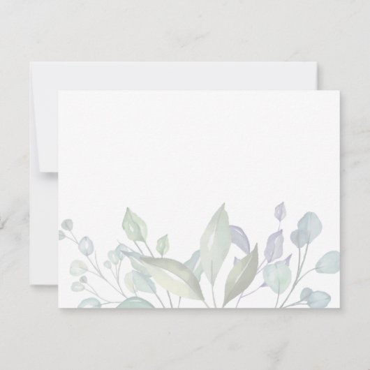 Gedächtnisklassische Botanicals Dankeskarte (Rückseite)