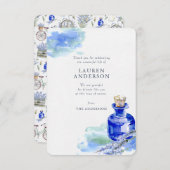 Gedächtnisland Rustikaler Lavendel Botanicale Dankeskarte (Vorne/Hinten)