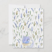 Gedächtnisland Rustikaler Lavendel Botanicale Dankeskarte (Rückseite)