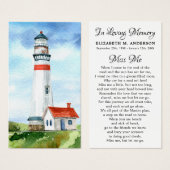 GedächtnisLeuchtturm Beerdigungskarte Landschaft (Vorne & Hinten)