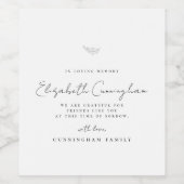 Gedächtnismesse Die Erinnerung an die Moderne Eleg Weinetikett (Einzelnes Label)