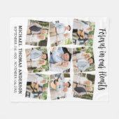 Gedächtnismodern 9 Bilder für immer in unserem Her Fleecedecke (Vorderseite (Horizontal))