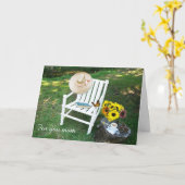 Gedächtnismüttertag: geklappte Grußkarte Karte (Gelbe Blume)