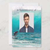 Gedächtnispocket zum Sichten des Wellenschwimmers Einladung (Rückseite)