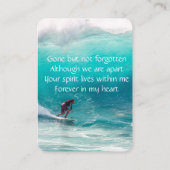 Gedächtnispocket zum Sichten des Wellenschwimmers Visitenkarte (Rückseite)