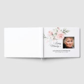 Gedächtnisregisterbeerdigung Blumenrosa Rose Gästebuch (Voll)