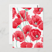 Gedächtnisrotes Mohnfeld Postkarte (Vorne/Hinten)
