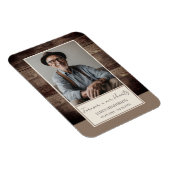 Gedächtnisrustikales Holz 1 Foto Erinnerung Magnet (Rechte Seite)