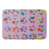 Gedächtnisschaum luxuriös weich, Druckfarben paw Badematte (Vorderseite)