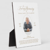 Gedächtnisskript & Foto Memorial Keepake Fotoplatte (Seite)