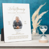 Gedächtnisskript & Foto Memorial Keepake Fotoplatte (Seite)