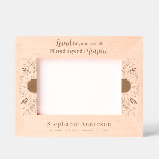 Gedächtnissonnenblumengemälde Geätzte Rahmen (Vorderseite)