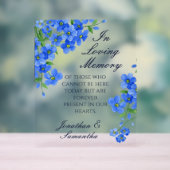 Gedächtnistabelle zum Thema Gedächtnisfeiern Acrylschild (Neutral)