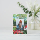 Gedächtnistasche Keepake Tulips Garden Blume Visitenkarte (Stehend Vorderseite)