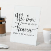 Gedächtnistisch Hochzeit, wenn der Himmel nicht so Sockelschild (In SItu)