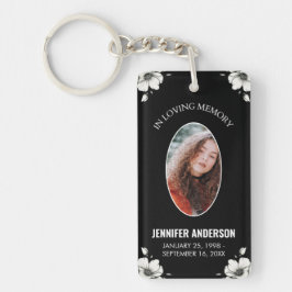 Gedächtnistraining Foto in liebenden Gedächtnisblü Schlüsselanhänger