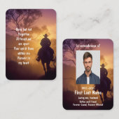 Gedächtnistraining Foto Reiten Visitenkarte (Vorne/Hinten)