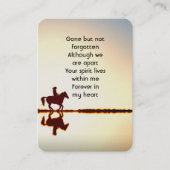 Gedächtnistraining Foto Reiten Visitenkarte (Vorderseite)