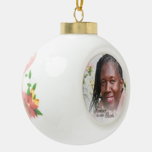 Gedächtnistraining für immer in unserer Herzmutter Keramik Kugel-Ornament (Links)