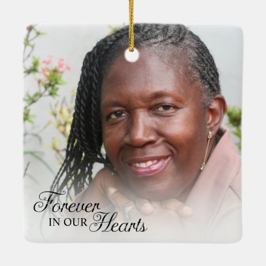 Gedächtnistraining für immer in unserer Herzmutter Keramikornament (Rückseite)