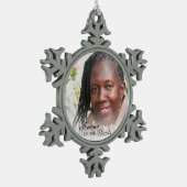 Gedächtnistraining für immer in unserer Herzmutter Schneeflocken Zinn-Ornament (Links)