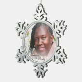 Gedächtnistraining für immer in unserer Herzmutter Schneeflocken Zinn-Ornament (Rechts)